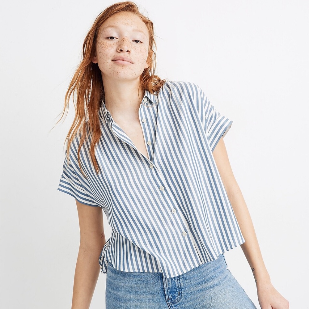 Madewell Hilltop Shirt in Savin Stripe